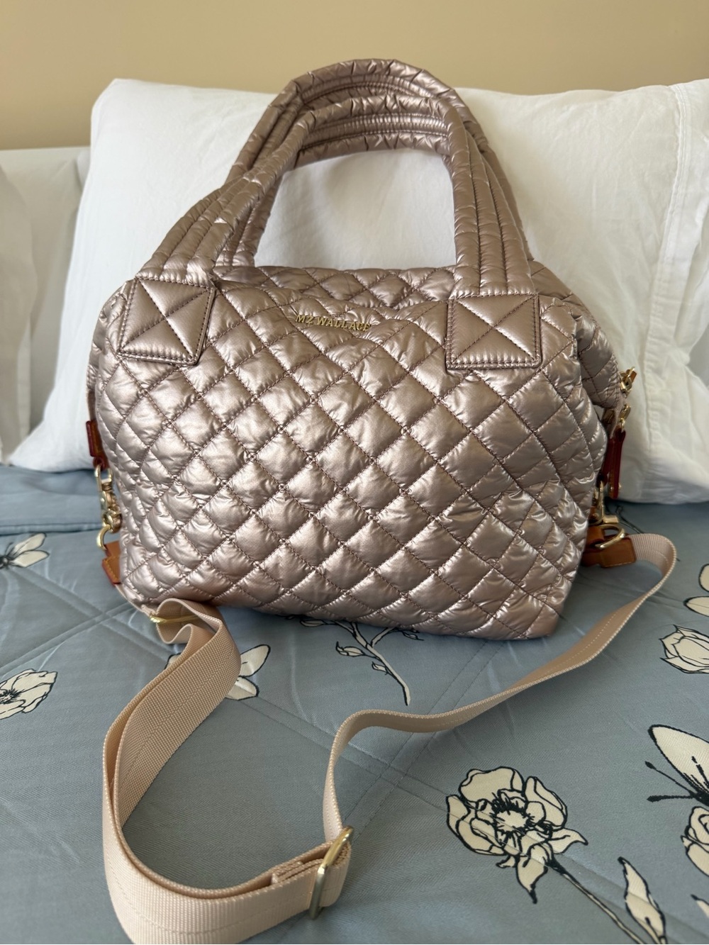 MZ WALLACE Metallic Rose Gold medium Sutton